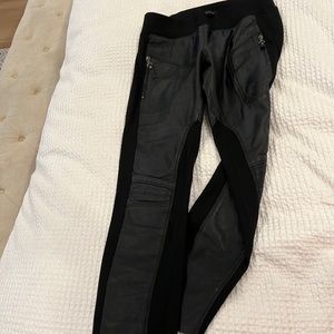 Tenax leather stretch pants ankle length
